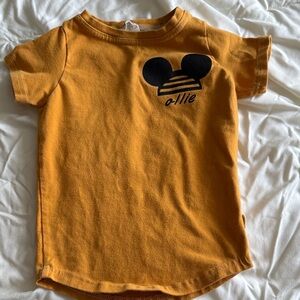 Kids Mustard Yellow T-Shirt with Black Graphic